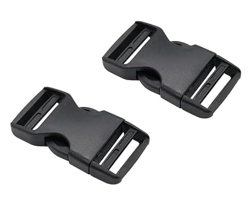 Raheem 15mm Plastic Clips Side Release Buckle Plastic Buckle Clips for Luggage Rucksack/Back Pack Webbing Strap Backpack Accessories(2 Pack)