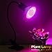 LED Grow Light D-FLIFE 200 LED 18W Replaceable Grow Bulb Mental Clip Plant Lamp with 360 Degree Goose-Neck for Indoor Plants Gardening Greenhouse Hydroponic