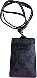 Coach Mens Heritage Signature Lanyard Charcoal Black F68664