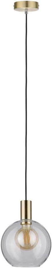 Paulmann 79725 Neordic Esben Pendant luminaire max. 1x20W Pendant lamp for E27 Lamps Ceiling lamp Clear/Brushed Brass 230V Glass/Metal Without lamp - Image 3