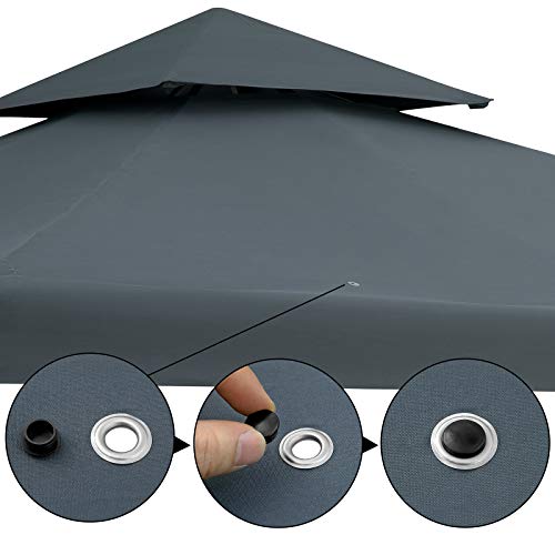 Casaria Pavillon Lorca 3x3m Metall Wasserabweisend UV-Schutz 50+ mit Seitenteile Stabil Gartenpavillon Modern Anthrazit – Bild 5