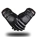 LAOWWO PU Leather Touchscreen Gloves Driving Gloves Black Winter Warm Gloves