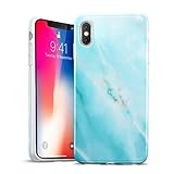 iPhone X Case, iPhone X Marble Case, ESR Slim Soft Flexible TPU Marble Pattern Cover for Apple iPhone X (2017 Release)(Light Blue Sierra)