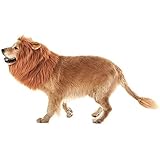 Déguisement Lion Pour Chien - Crinière Réglable Avec Oreilles | Taille L Marron Clair - Pour Halloween, Noël, Fêtes Déguisées