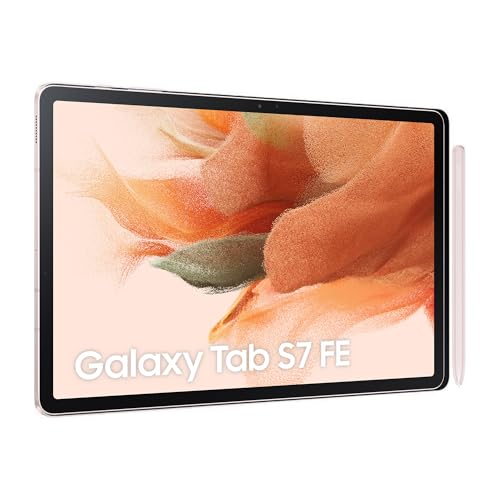 Samsung Galaxy Tab S7 FE, 12,4 Zoll, 64 GB interner Speicher, 4 GB RAM, Wi-Fi, Android Tablet inklusive S pen, Mystic Pink