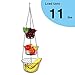 3-Tier Wire Fruit Hanging Basket,Kitchen Vegetable Storage Basket,Iron Wire(Black)