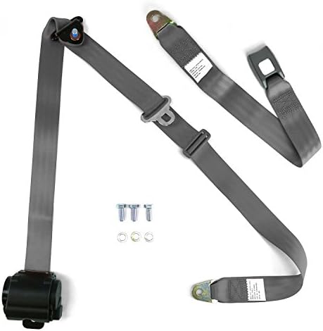safeTboy STBSB3RSGRT 3pt Bench Seat Belt Conversion/Replacement Grey Retractable Standard Buckle Ea.