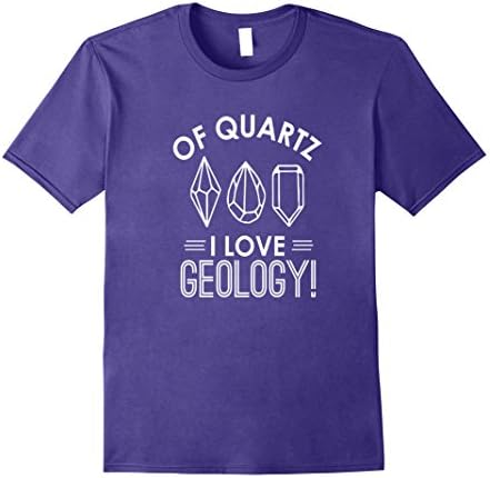 Men's Of Quartz I Love Geology T-Shirt  3XL Purple