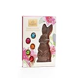 Godiva Chocolatier Milk Chocolate Solid Bunny with Foil Chocolate Eggs Gift Box