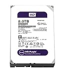 WD Purple 8TB Surveillance Hard Disk Drive - 5400 RPM Class SATA 6 Gb/s 128MB Cache 3.5 Inch - WD80PURZ