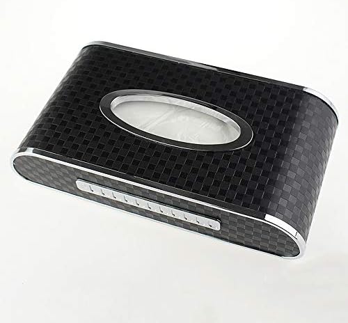 YZPZJH Fashion PU leather tissue box holder, rectangular napkin holder pumping tray dispenser home office car car decoration (color : A)