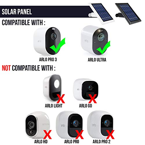 image for Wasserstein Solar Panel with 13.1ft/4m Cable Compatible with Arlo Ultr