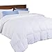 puredown Lightweight White Feather Comforter Full Size Ultra Soft Thin Light Warmth Box Stitched Duvet Insert for Warmer Climates/Sleeper