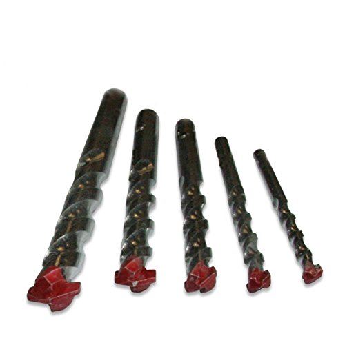 New 5pc Masonry Drill Bit Set 3/16" to 1/2" Carbide TipConcrete, Brick