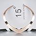 Carfeny 14K Rose Gold Plated Choker Necklaces for Women, Love Heart Shaped End Open Adjustable Statement Necklace