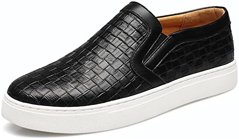 Diffyou Men's Comfy Weaved Slip On Casual Loafers Shoes Black 11 D(M) US