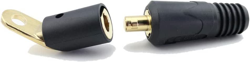 WeldingCity Dinse-Typ Schweißkabel-Stecker Für Miller | Drehriegel-Schnellverbinder (2 Stück)