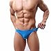 FEESHOW Men's Smooth Stretch Bikini Swimwear Underwear Swim Briefs (Blue, XXL)