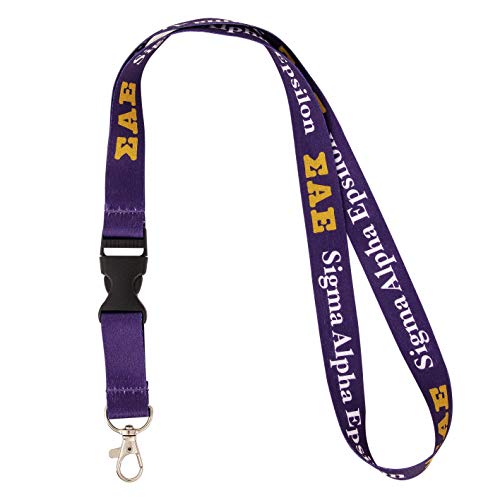 Sigma Alpha Epsilon Fraternity Letter Lanyard Greek Keychain Key Attachment SAE