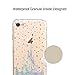 Unov Case Compatible with iPhone SE (2022) iPhone SE (2020) iPhone 8 iPhone 7 Case Clear with Design Embossed Pattern TPU Soft Shock Bumper Absorption Slim Protective 4.7 Inch (Watercolor Castle)