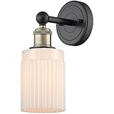 Innovations Lighting Hadley - 1 Light Wall Sconce in Modern Style-11.5 Inches Tall and 4.5 Inches Wide-Black Antique Brass Fi