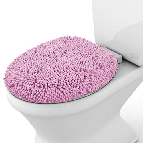 BYSURE Pink Bathroom Rug Set 3 Piece, Bath Rugs Toilet Rugs and Mats