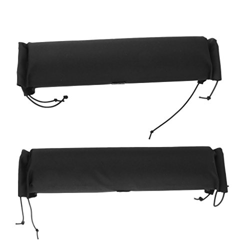 image for Prettyia 2Pcs/Set Car Truck Roof Cross Bars Cover Rack for Kayak Canoe
