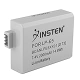 Insten Replacement LP-E5 Li-Ion Battery Pack Compatible with Canon Camera EOS Digital Rebel T1i Rebel XSi Rebel XS 1000D 500D 450D Kiss X2 Kiss X3 LPE5 Replacement