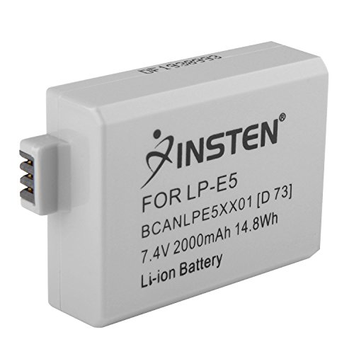 Insten Replacement LP-E5 Li-Ion Battery Pack Compatible with Canon Camera EOS Digital Rebel T1i Rebel XSi Rebel XS 1000D 500D 450D Kiss X2 Kiss X3 LPE5 Replacement Insten Replacement LP-E5 Li-Ion Battery Pack Compatible with Canon Camera EOS Digital Rebel T1i Rebel XSi Rebel XS 1000D 500D 450D Kiss X2 Kiss X3 LPE5 Replacement
