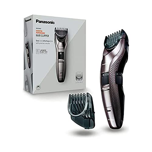ER-GC63-H503 - Recortadora eléctrica de precisión para barba, cabello y cuerpo, 39 ajustes, con o sin cable, limpieza fácil, acero inoxidable, negro, Talla única