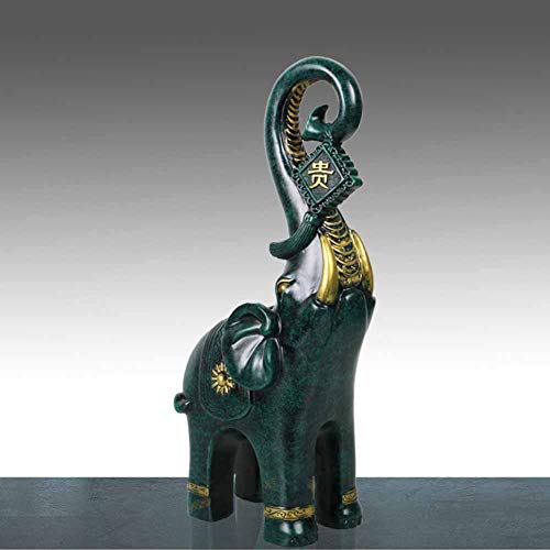 ZOTEE Ornaments for Living Room Animals,2 pcs/Set Christmas Ornaments/Fireplace Accessories Gift Sets,Elephant_16x10x33cm