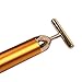 Waterproof Pulse Beauty Bar 24K Golden T Shape Firming Facial Roller Massager Skin Care Roller Body Firming Massager (24k golden beauty bar)