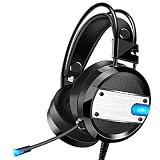 GYORGKSHI Over–Ear Headphone, LED Light Headphones Wired Headsets with Adjustabl