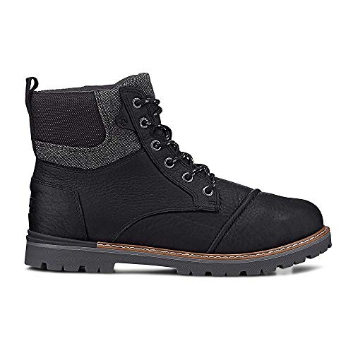 toms waterproof brown pull up leather men's chukka boots