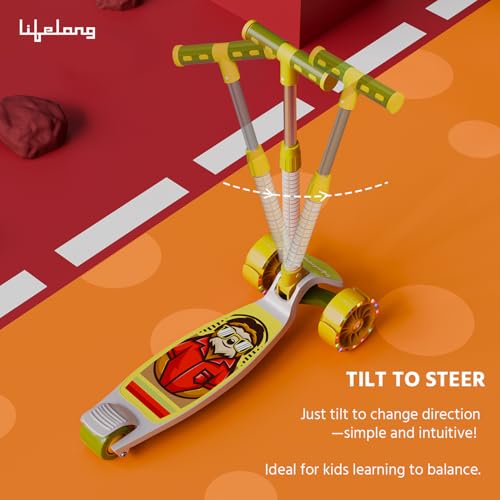 Lifelong Scooter for Kids 3+ Years - Foldable Kids with PVC LED Wheels & Adjustable Height - Kick Capacity 50kg- Baby Toys for 3+ Year Old boy & Girl - Skate (LLKS15) 4