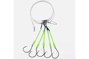 KTGCOZS Pack of 2 Set Deep Drop Snapper Rigs Bottom Fishing Rig 5 Circle Hooks 6/0-9/0