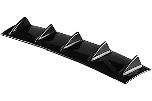 idain 23 inch Universal Car Rear Bumper Lip Diffuser Shark Fin Style Bumper Spoiler,Glossy Black