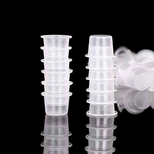 DNHCLL 200PCS #15 Large Disposable Plastic Tattoo Ink Caps Cups For Tattoo Ink Tattoo Supplies.