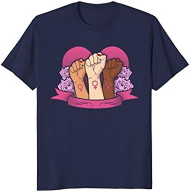 Mens Powerful Women Feminist T Shirt Small Navy