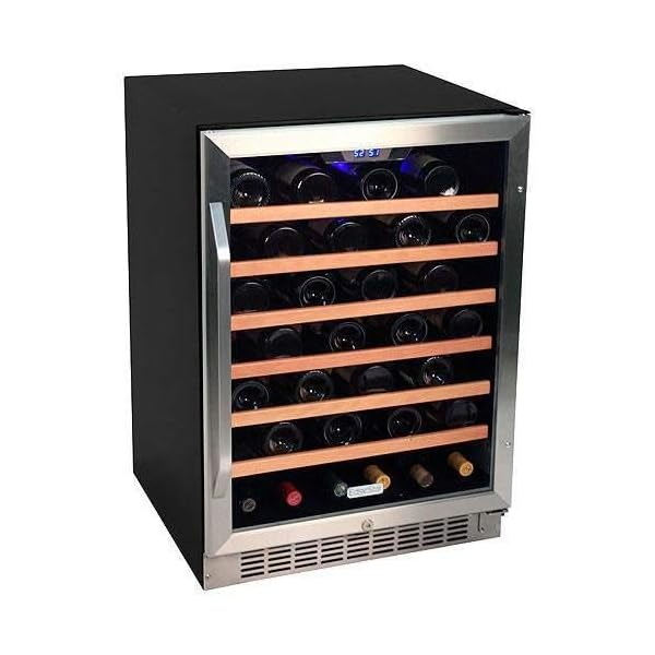 EdgeStar-53-Bottle-Built-In-Wine-Cooler-Stainless-SteelBlack