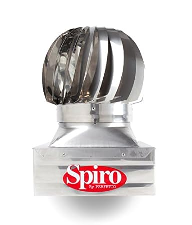 Perfekt spiroa1 a4242 Schornsteinaufsatz Windkraftanlage quadratisch Designer, Edelstahl, cm 22 x 22