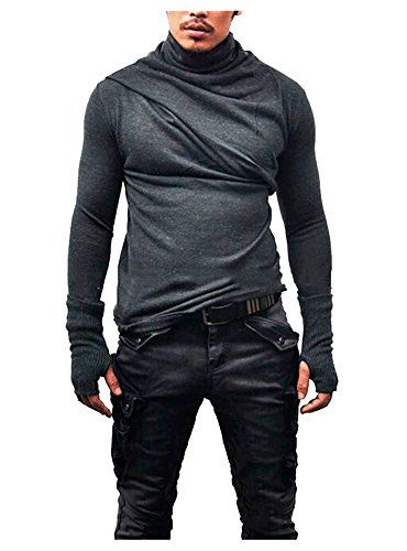 black turtleneck with thumb holes