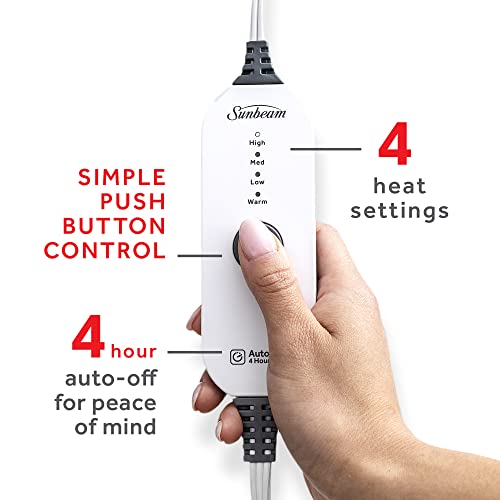 Sunbeam Royal Mink Sherpa Honey Heated Personal Throw / Blanket, Cozy