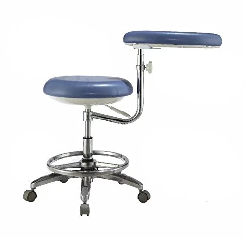 Aphrodite Deluex New Style Upgraded Dental Office Assistant Stool Nurse Chair Micro Fiber Leather by Purple-Violet