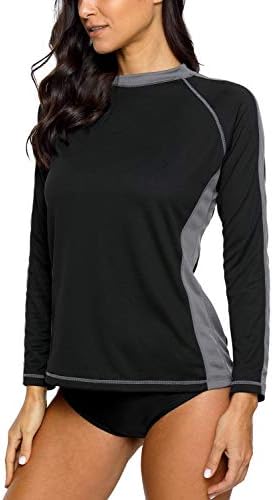 Vegatos Women UV Protection Swim Shirts Sports Swim Tee Rash Guard Swimwear Tops