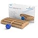 Wood Foot Massager Roller - Dual Wood Massager For Plantar Fasciitis & FREE Reflexology Ball For Heels Included - Best Pain Relief Kit