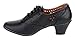 REFRESH Women's London-01 Cutout Dressy Heeled Lace-up Oxford Shoe (Black, 8 M US)