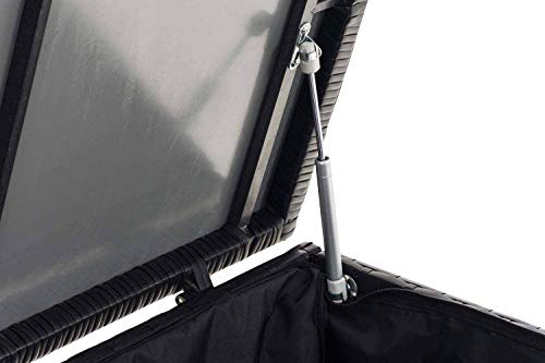 CLP Poly-Rattan Auflagenbox Comfy I 320 oder 785 Liter I Für Gartenpolster I Wasserdicht, Farbe:schwarz, Größe:125 cm – Bild 5