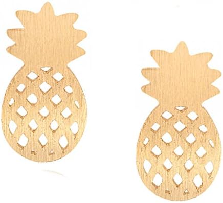 Paymenow Clearance Women Pineapple Shape Fashion Ear Studs Earrings Lovely Girls Gifts Jewelry Accessory (Gold)