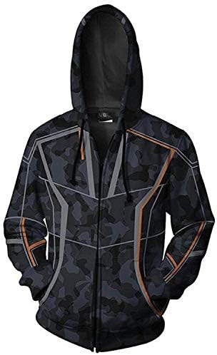Mens Avengers Infinity War Tony Stark Iron Man Robert Downey Cotton Jacket Hoodie | Iron Man Hoodie Black